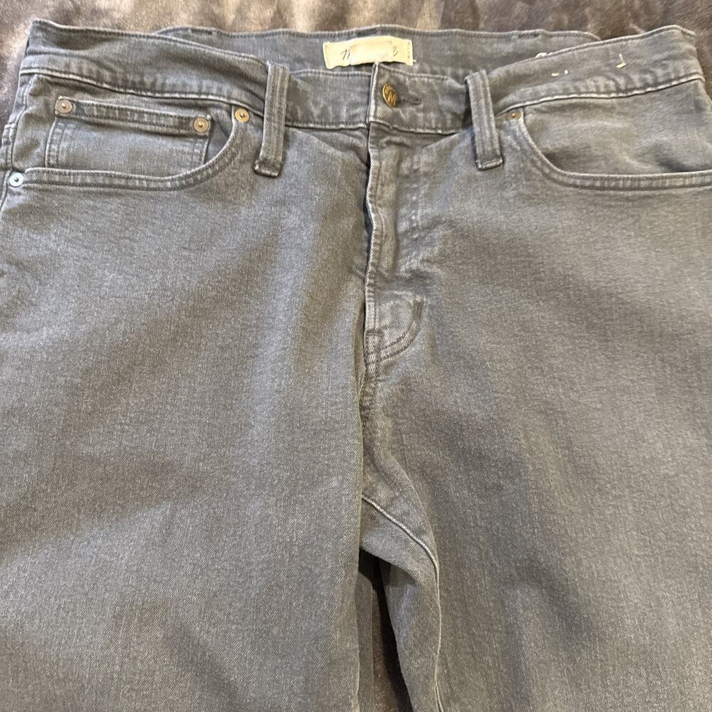 Madewell Mens Jeans 38x32 Slim Fit Straight Leg Stretch Gray Fade Denim - Picture 6 of 16